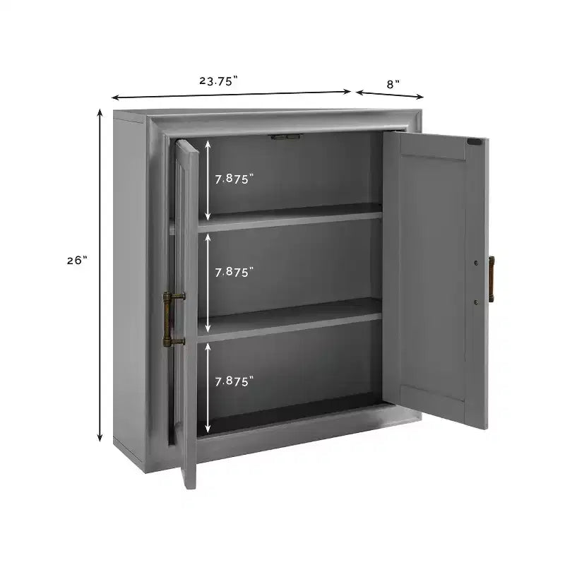 Wand-Dekoschrank Grau