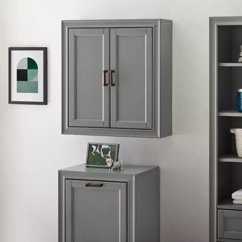 Wand-Dekoschrank Grau