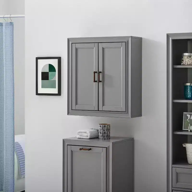 Wand-Dekoschrank Grau