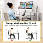 66 Computer-Arbeitsplatz mit Monitorständer, CPU-Ständer, Druckerablage & Aktenschublade