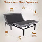 Verstellbares Queen-Size-Bett – Massage & USB-Ladefunktion