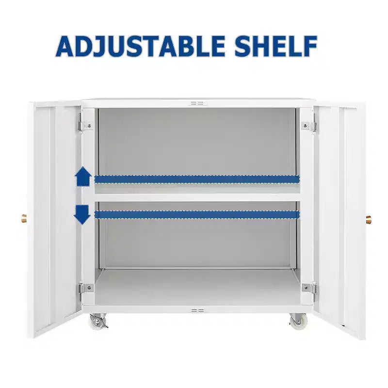 Metall-Druckerständer mit Ablage, Rollbarer Aktenschrank