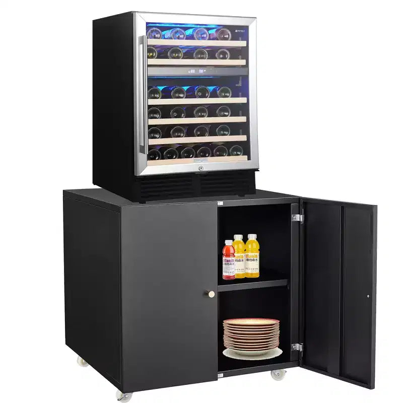 Metall-Druckerständer mit Ablage, Rollbarer Aktenschrank