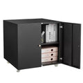 Metal Printer Stand with Storage, Rolling Printer Table for Letter/Legal/A4 Size Files, Metal Mobile File Cabinet