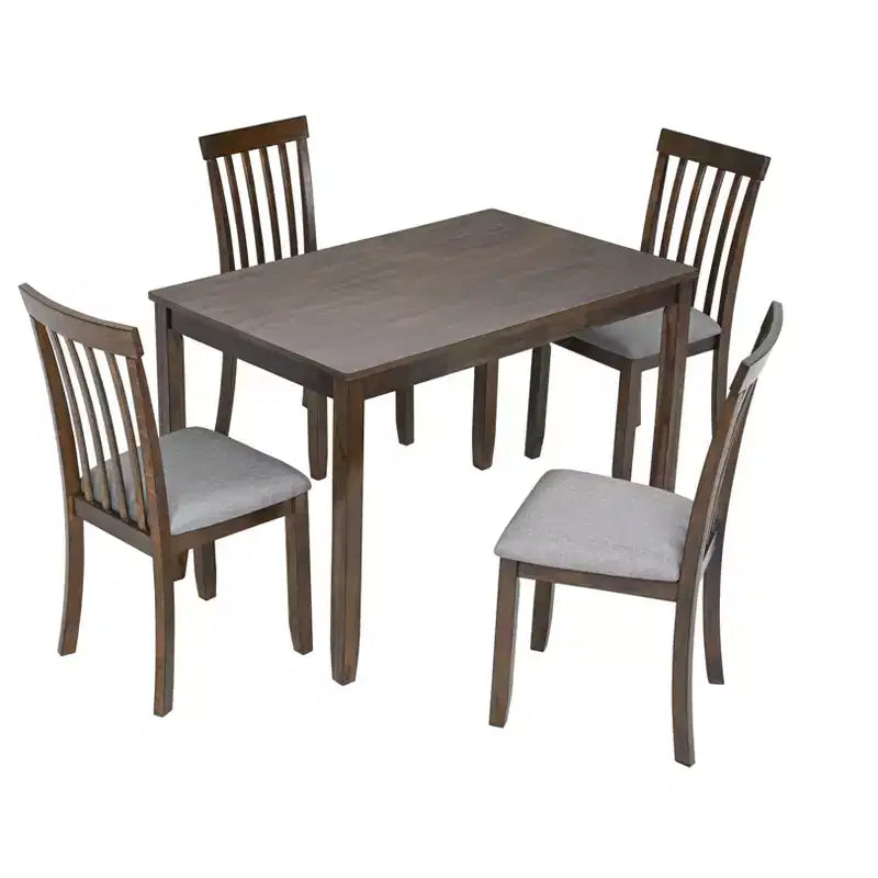 Esstisch 45,5/34,5 Zoll, rechteckiger Holztisch, Küchentisch für 4 Personen, für Wohn- und Besprechungszimmer, kleine Räume, Grau