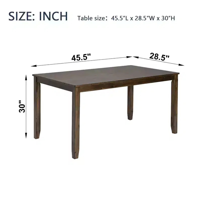 Esstisch 45,5/34,5 Zoll, rechteckiger Holztisch, Küchentisch für 4 Personen, für Wohn- und Besprechungszimmer, kleine Räume, Grau