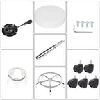 Schwarzer PU-Leder Hydraulik-Salonhocker, Höhenverstellbarer Rollhocker für Spa, Massage, Büro und Arbeitsstuhl