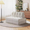 Folding Sofa Bed, Convertible Sleeper Chair with Removable Pillow & Foldable Mattress, Breathable Corduroy Compact Fold-Out Couch with Back Support