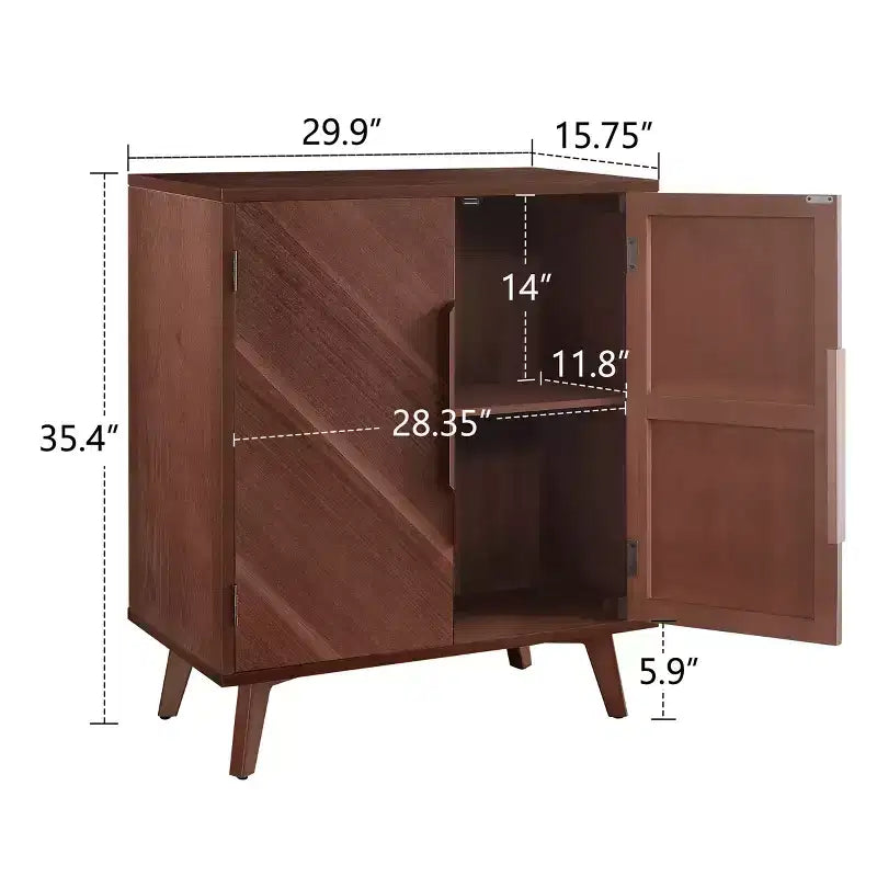 2-türiges Holz-Sideboard mit Stauraum