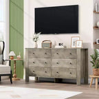 Kommode für Schlafzimmer, 6-Schubladen-Kommode mit breiter Schublade und Metallgriffen, Holzkommoden & Schubladen für Flur, Eingangsbereich