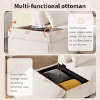 Übergroßes modulares Chenille-Ecksofa mit Ausziehbett