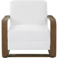 Jayshaw Wood Frame Accen Chair - SFV5107 - White/Brown - Safavieh Couture