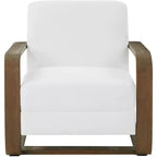 Jayshaw Wood Frame Accen Chair - SFV5107 - White/Brown - Safavieh Couture