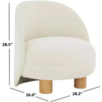 Bouclé Akzentstuhl - SFV5123 - Ivory/Natur