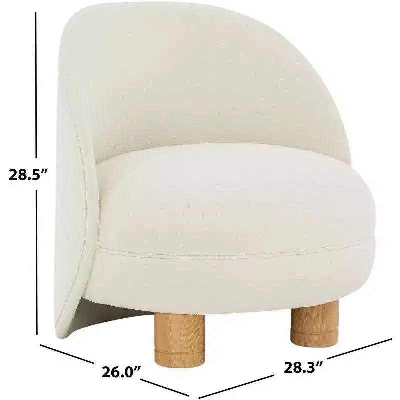 Bouclé Akzentstuhl - SFV5123 - Ivory/Natur