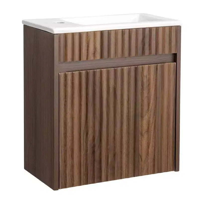Karl Home 18in Basin Cabinet Walnut Wall Mounted Without Basin