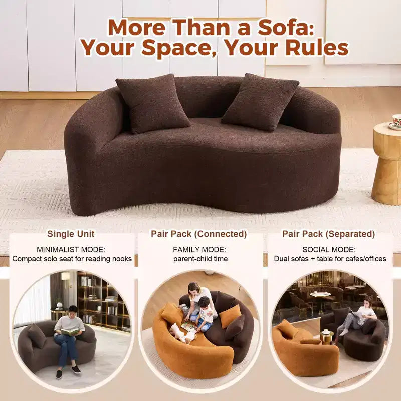 66,9" Chenille Zweisitzer-Sofa