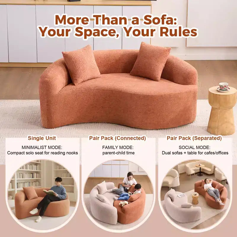 66,9" Chenille Zweisitzer-Sofa
