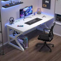 Acekool 31 Small Computer Desk, Modern Writing Table for Home Office, Bedroom, Study or Workstation, Space-Saving, Headphone Hook, White