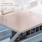 31" kleiner Computertisch, moderner Schreibtisch für Home Office, Schlafzimmer, Arbeitszimmer oder Arbeitsplatz, platzsparend, Kopfhörerhaken, weiß