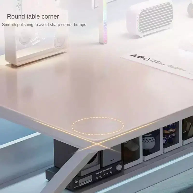 31" kleiner Computertisch, moderner Schreibtisch für Home Office, Schlafzimmer, Arbeitszimmer oder Arbeitsplatz, platzsparend, Kopfhörerhaken, weiß
