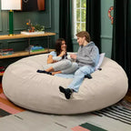 7 Foot Cocoon - 2-in-1 Cabrio-Sitzsackbett & großer Sitzsack für Erwachsene, üppiger Samt