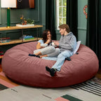 7 Foot Cocoon - 2-in-1 Cabrio-Sitzsackbett & großer Sitzsack für Erwachsene, üppiger Samt