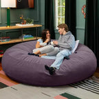 7 Foot Cocoon - 2-in-1 Cabrio-Sitzsackbett & großer Sitzsack für Erwachsene, üppiger Samt