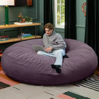 7 Foot Cocoon - 2-in-1 Cabrio-Sitzsackbett & großer Sitzsack für Erwachsene, üppiger Samt