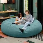 7 Foot Cocoon - 2-in-1 Cabrio-Sitzsackbett & großer Sitzsack für Erwachsene, üppiger Samt