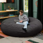 7 Foot Cocoon - 2-in-1 Cabrio-Sitzsackbett & großer Sitzsack für Erwachsene, üppiger Samt