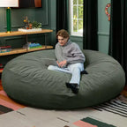 7 Foot Cocoon - 2-in-1 Cabrio-Sitzsackbett & großer Sitzsack für Erwachsene, üppiger Samt