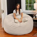 5 Foot Saxx - Großer runder Sitzsack für Erwachsene - Üppiger Samt
