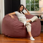 5 Foot Saxx - Großer runder Sitzsack für Erwachsene - Üppiger Samt