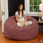 5 Foot Saxx - Großer runder Sitzsack für Erwachsene - Üppiger Samt