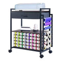 Craft Organization and Storage Cart Compatible with Cricut Machine, Rolling Craft Organizer