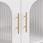 Sideboard Buffetschrank, moderner Glasbogen-Aufbewahrungsschrank mit verstellbaren Einlegeböden, 100 cm multifunktionale Organisationsmöbel