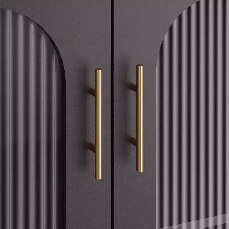 Sideboard Buffetschrank, moderner Glasbogen-Aufbewahrungsschrank mit verstellbaren Einlegeböden, 100 cm multifunktionale Organisationsmöbel