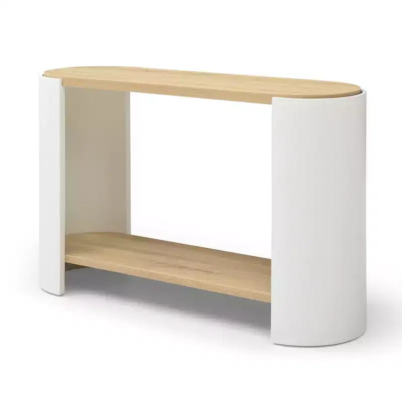 Moderner Konsolentisch aus Holz (48 Zoll) mit 2 Ablageflächen