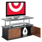 Luxus-TV-Schrank mit 2 Türen für Fernseher bis 36 Zoll mit Kirschholz-Schränken: Mid-Century Modern, Unterhaltungszentrale, 36 kg Tragkraft